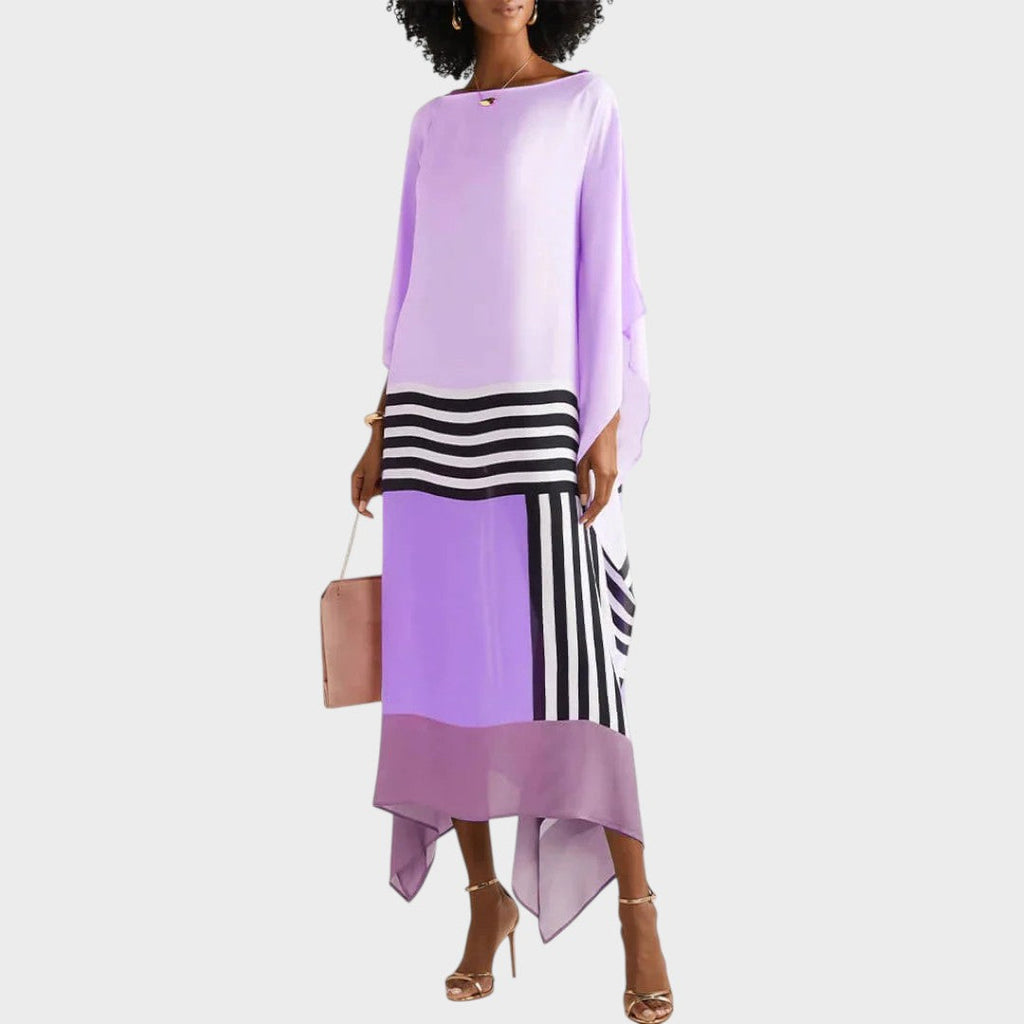 Damen Kleid Anna – Geometrisches Design, weite Ärmel