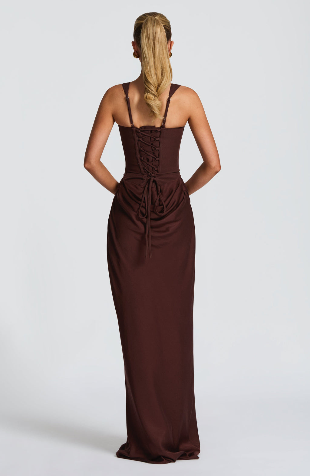 Damen Maxikleid Greta – Sanduhrform mit Korsett