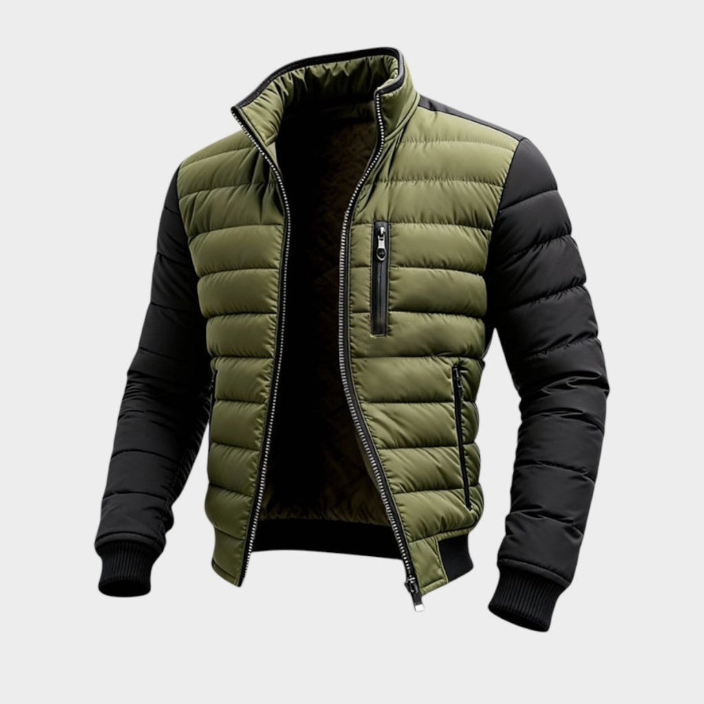 Herren Steppjacke Paul – Moderner Look, Kontrastärmel, winddicht