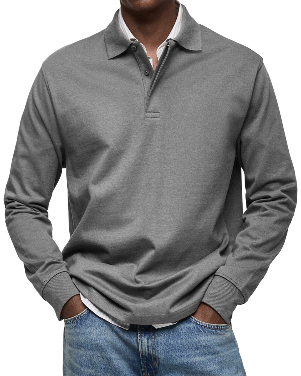Herren Poloshirt langarm Felix – Eleganter Schnitt, zeitlos