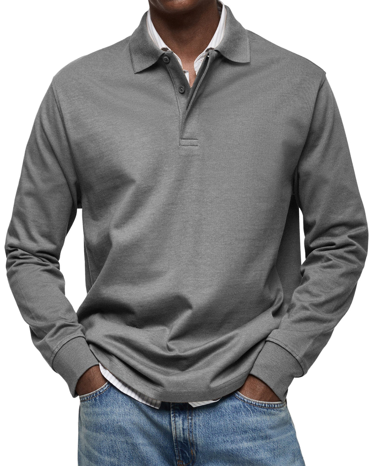 Herren Poloshirt langarm Felix – Eleganter Schnitt, zeitlos