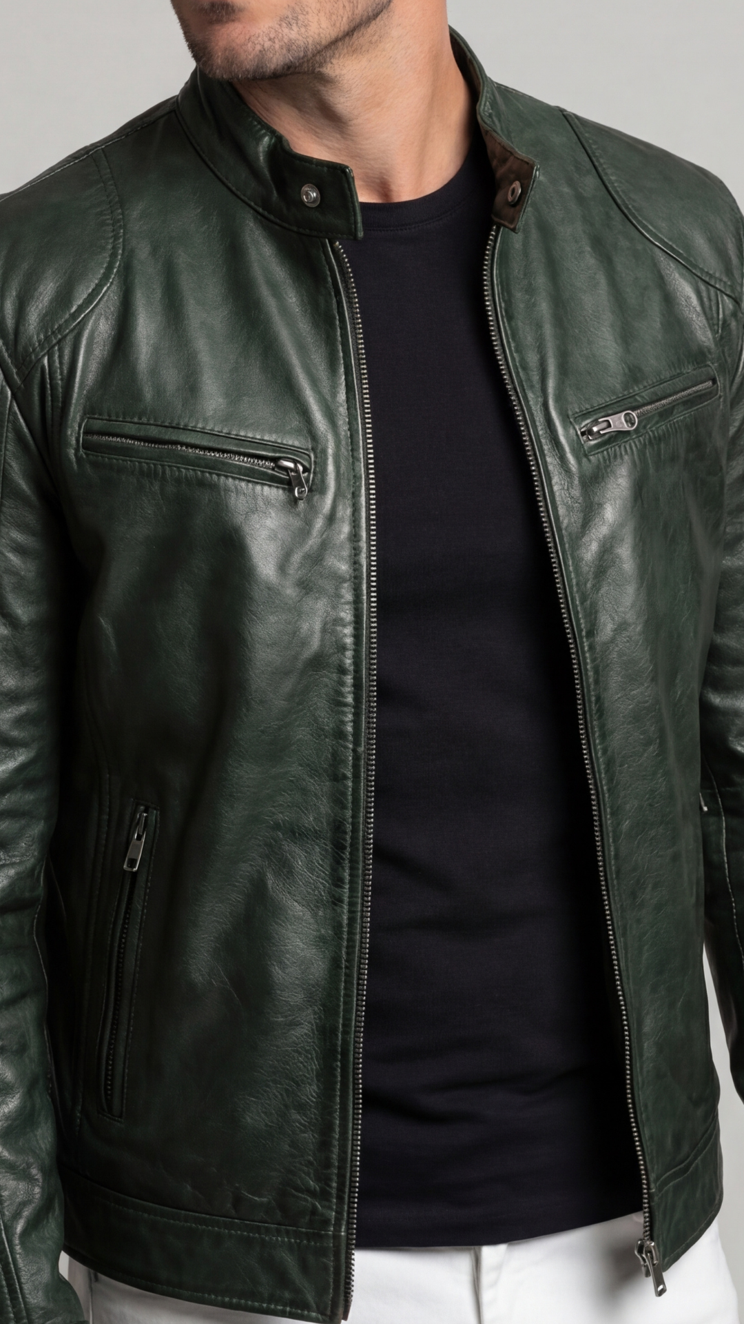 Herrenjacke Felix – Kunstleder elegant mit Futter