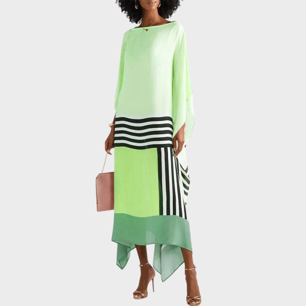 Damen Kleid Anna – Geometrisches Design, weite Ärmel