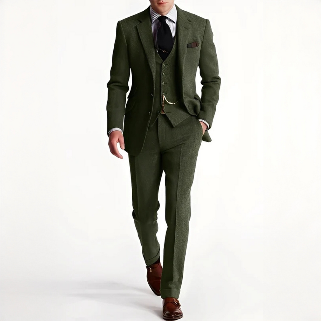 Herrenanzug Felix – Tweed Dreiteiler klassisch elegant