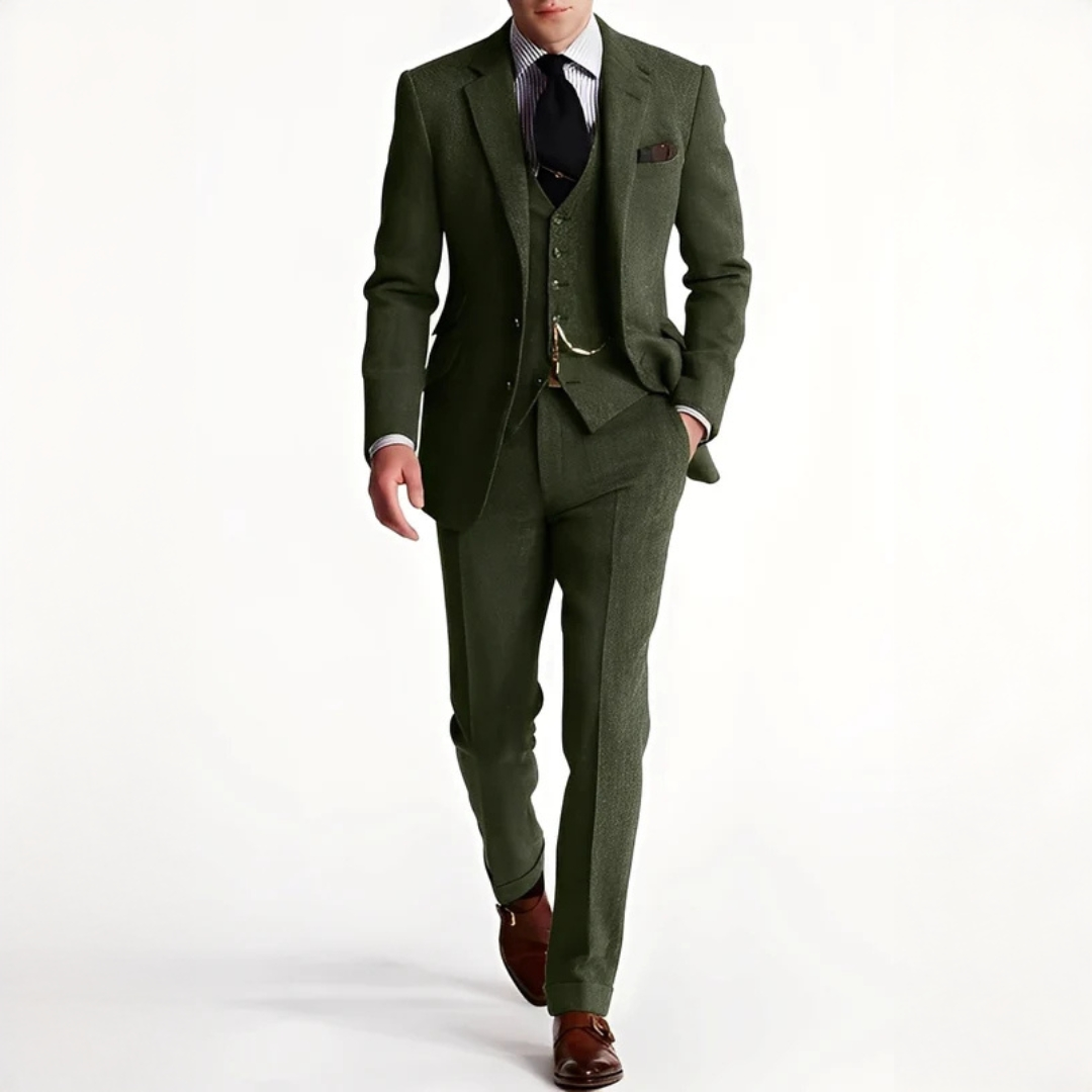 Herrenanzug Felix – Tweed Dreiteiler klassisch elegant