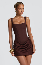 Damen Minikleid Emma – Tailliert, drapiert, elegant