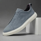 Herren Slip-On Wildlederschuhe Paul – Elegant, cremefarbene Sohle