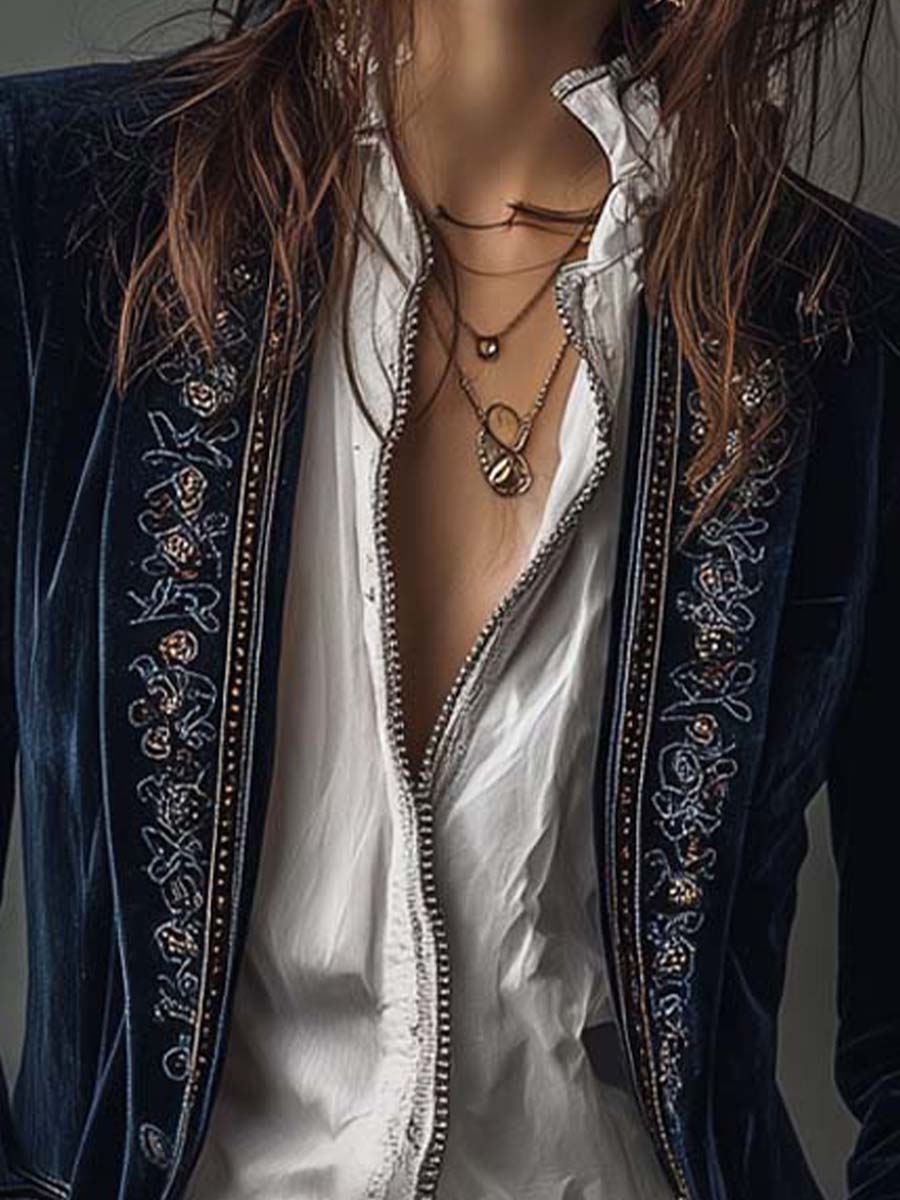 Damen Vintage Jacke Lina – Lang, elegant, zeitlos