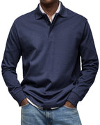 Herren Poloshirt langarm Felix – Eleganter Schnitt, zeitlos