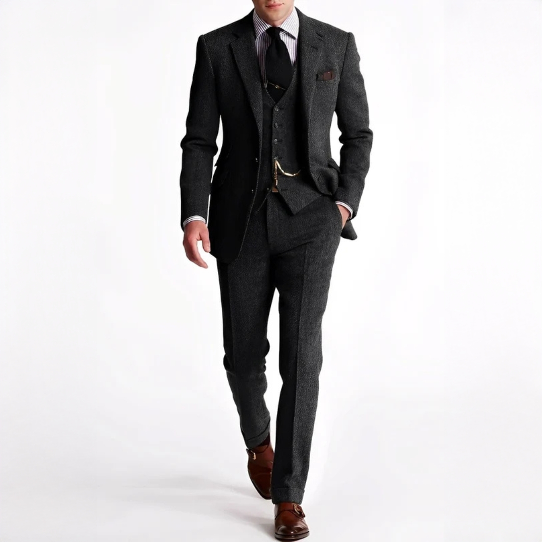 Herrenanzug Felix – Tweed Dreiteiler klassisch elegant