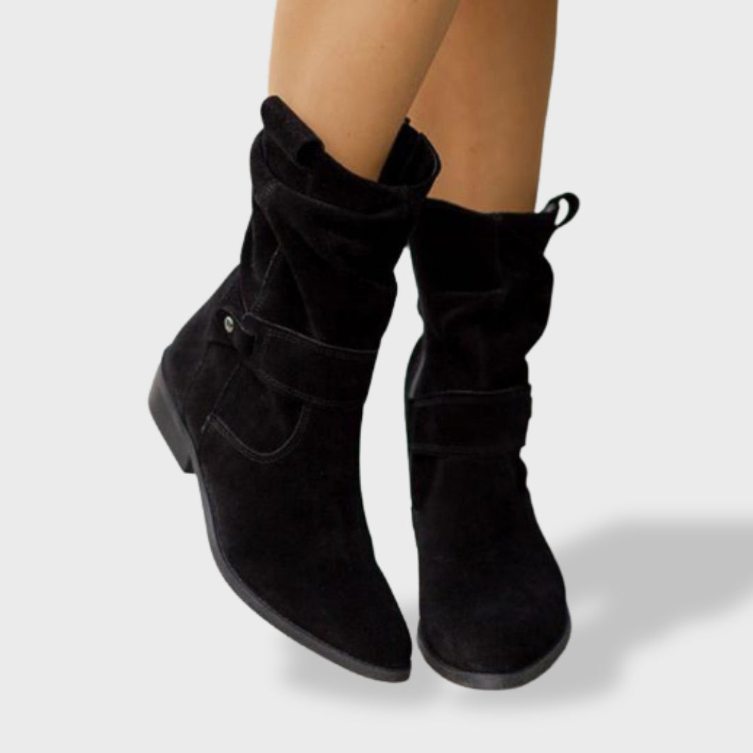 Damen Stiefeletten Lucia – Wildleder Reißverschluss