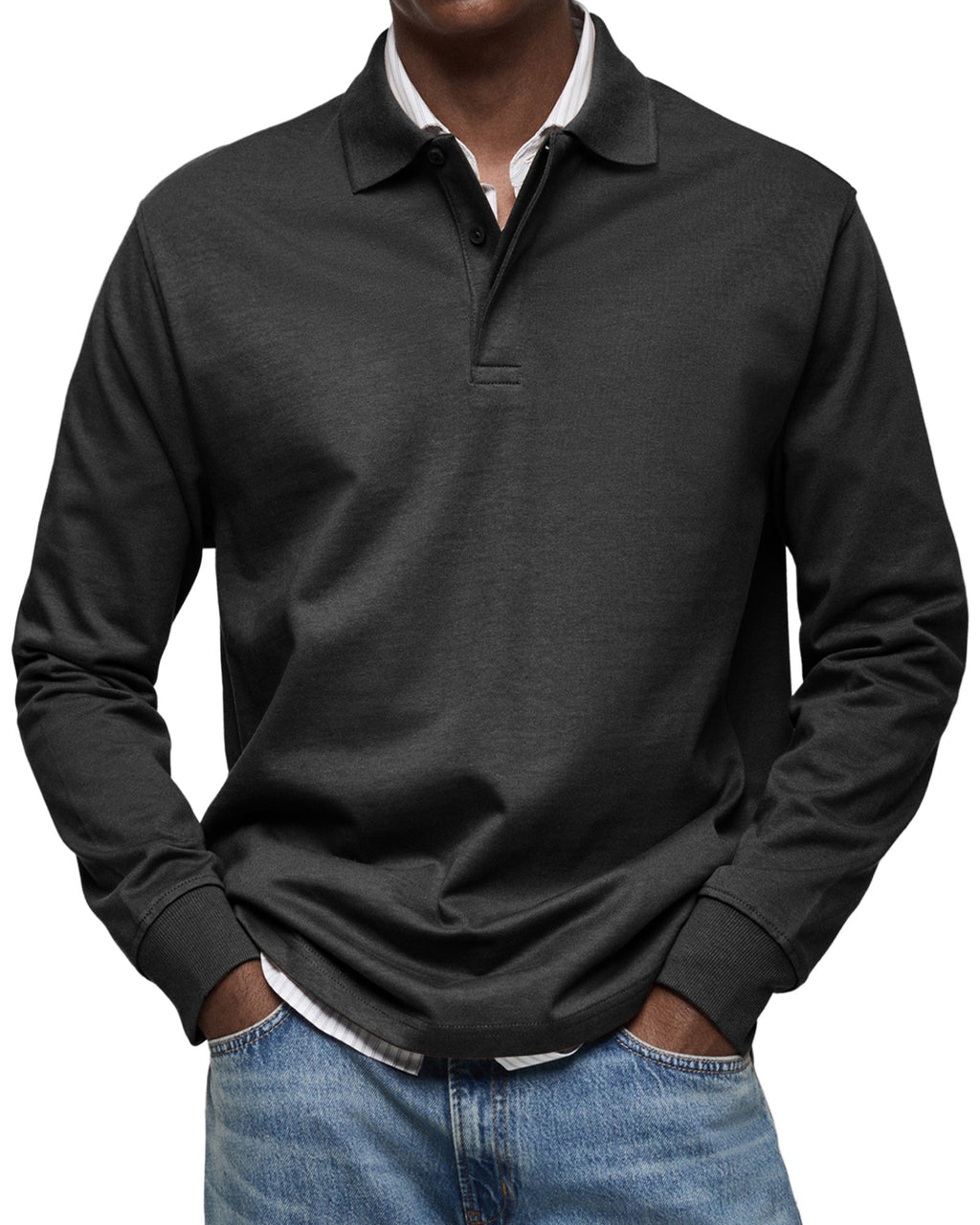 Herren Poloshirt langarm Felix – Eleganter Schnitt, zeitlos