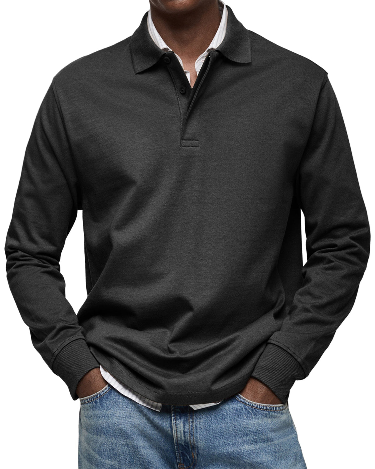 Herren Poloshirt langarm Felix – Eleganter Schnitt, zeitlos