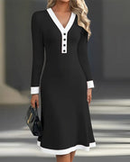 Damen Kleid Lina – Langarm elegant, moderner Schnitt
