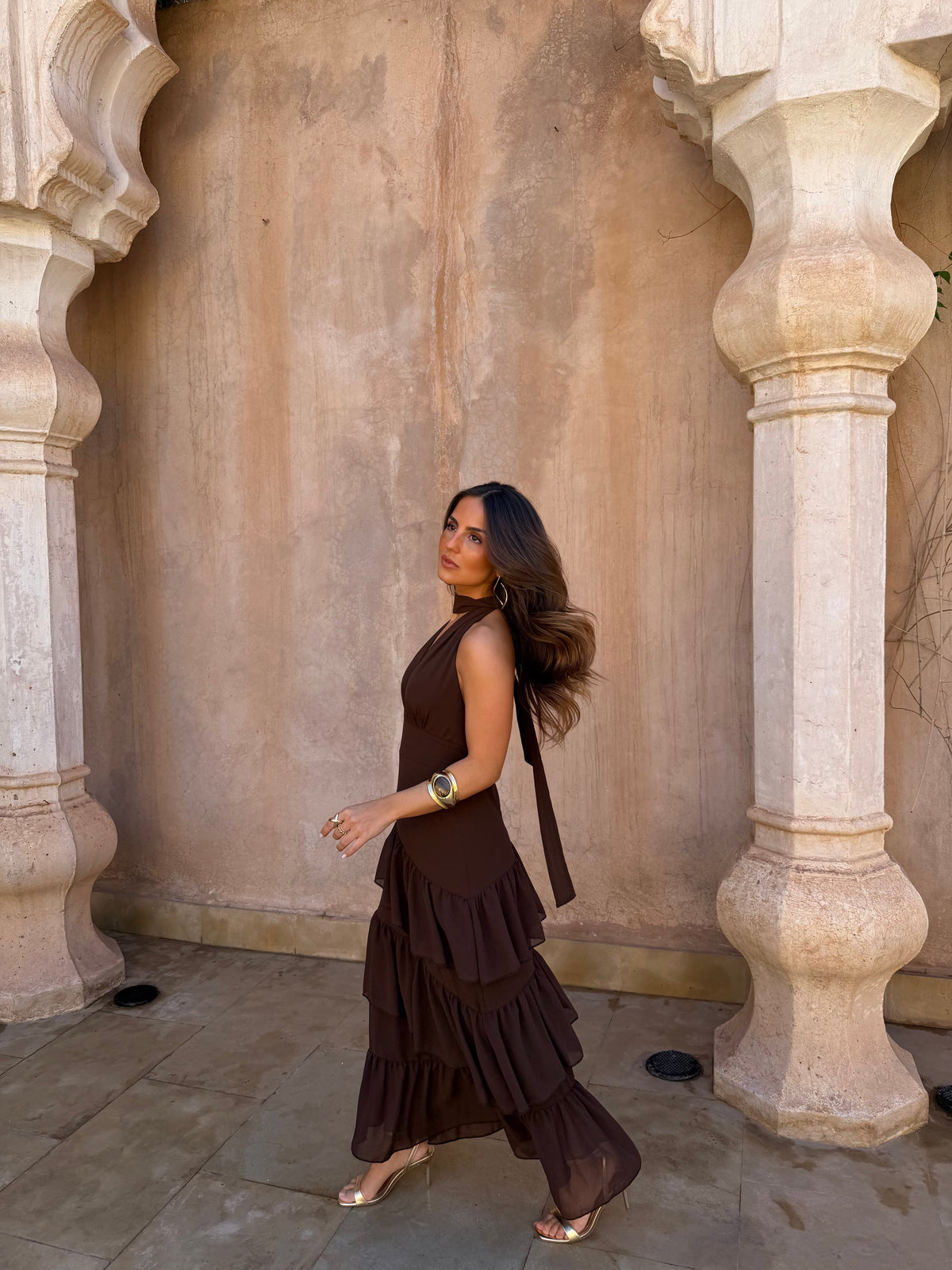 Damen Maxikleid Lina – Langes Abendkleid mit Reißverschluss