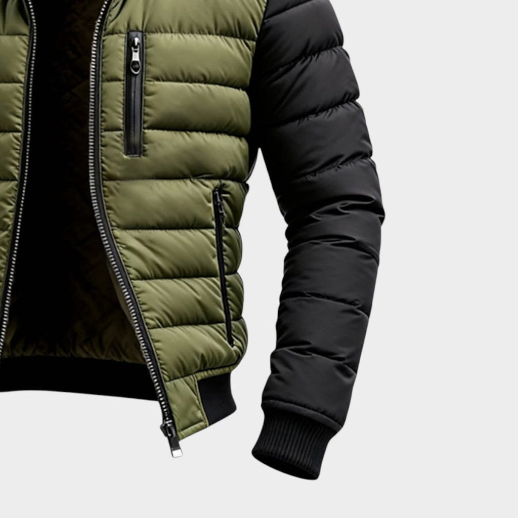 Herren Steppjacke Paul – Moderner Look, Kontrastärmel, winddicht