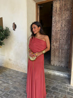 Damen Tüllkleid Rosa – Elastischer Schnitt, fließend