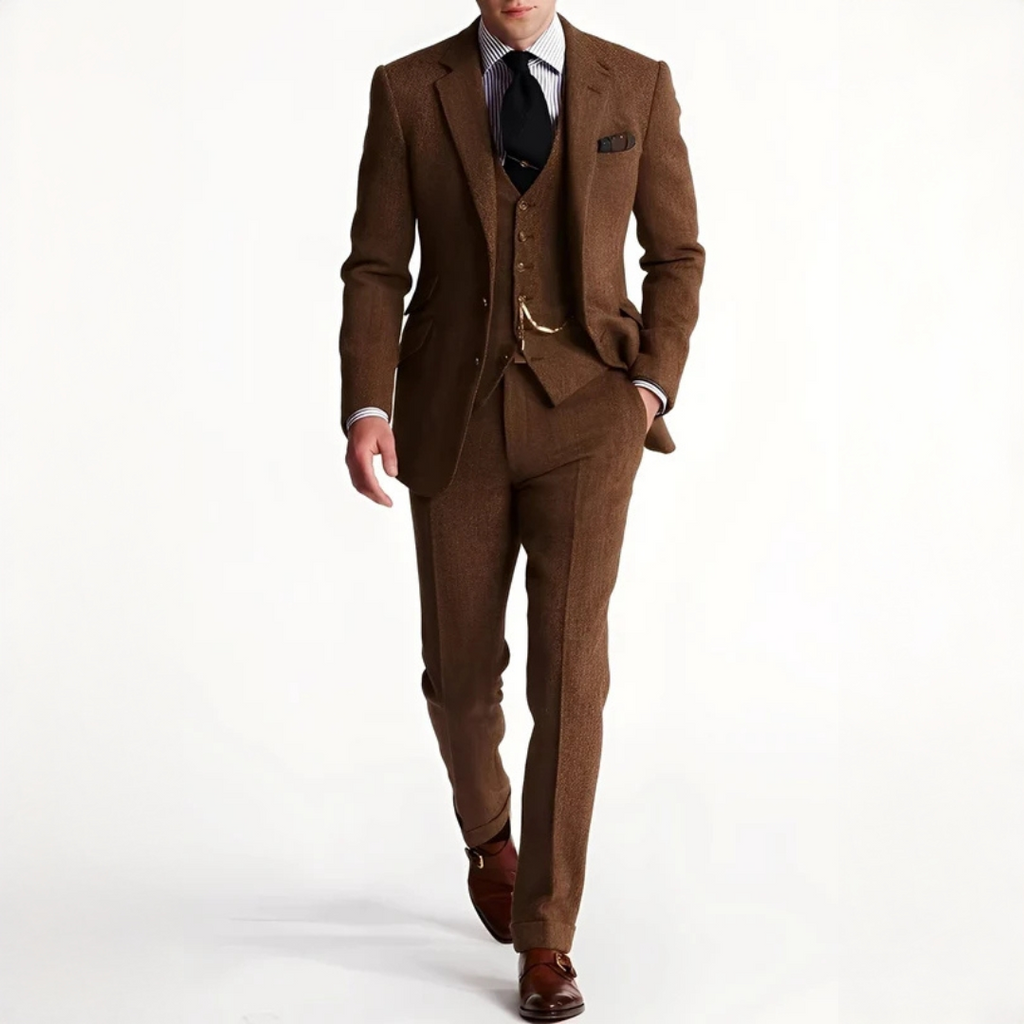 Herrenanzug Felix – Tweed Dreiteiler klassisch elegant