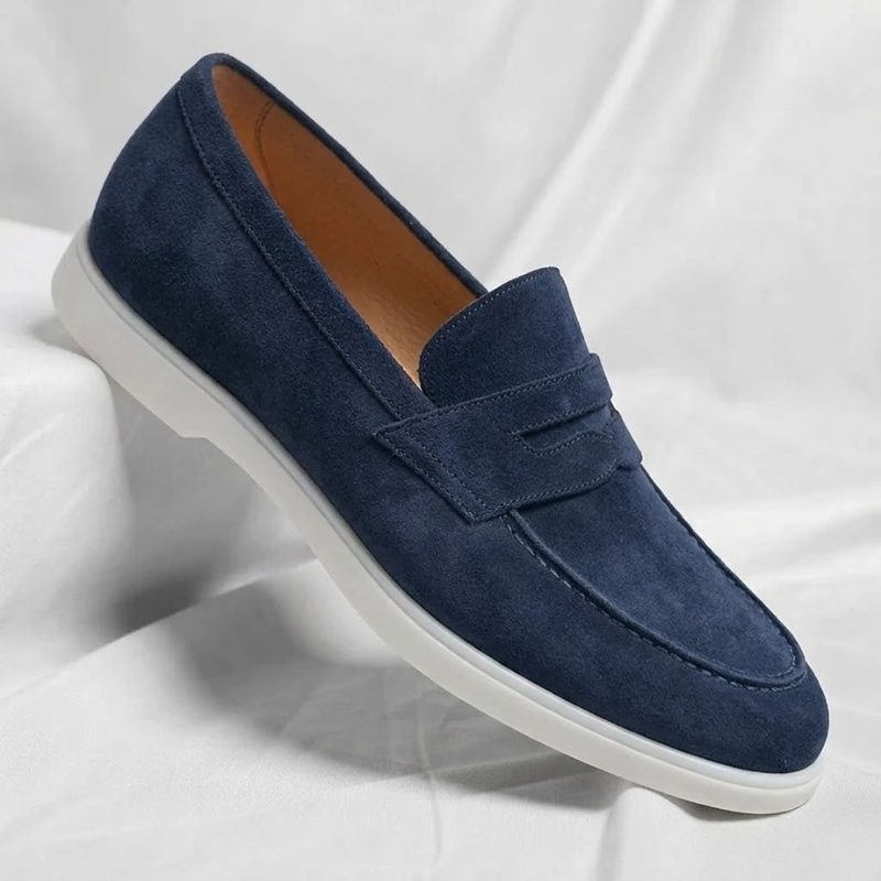 Herren Loafer Felix – Wildleder, Penny-Detail, Komfortabel