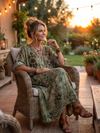 Damen Midikleid Mira – Oversized Schnitt mit Knöpfen und Taschen