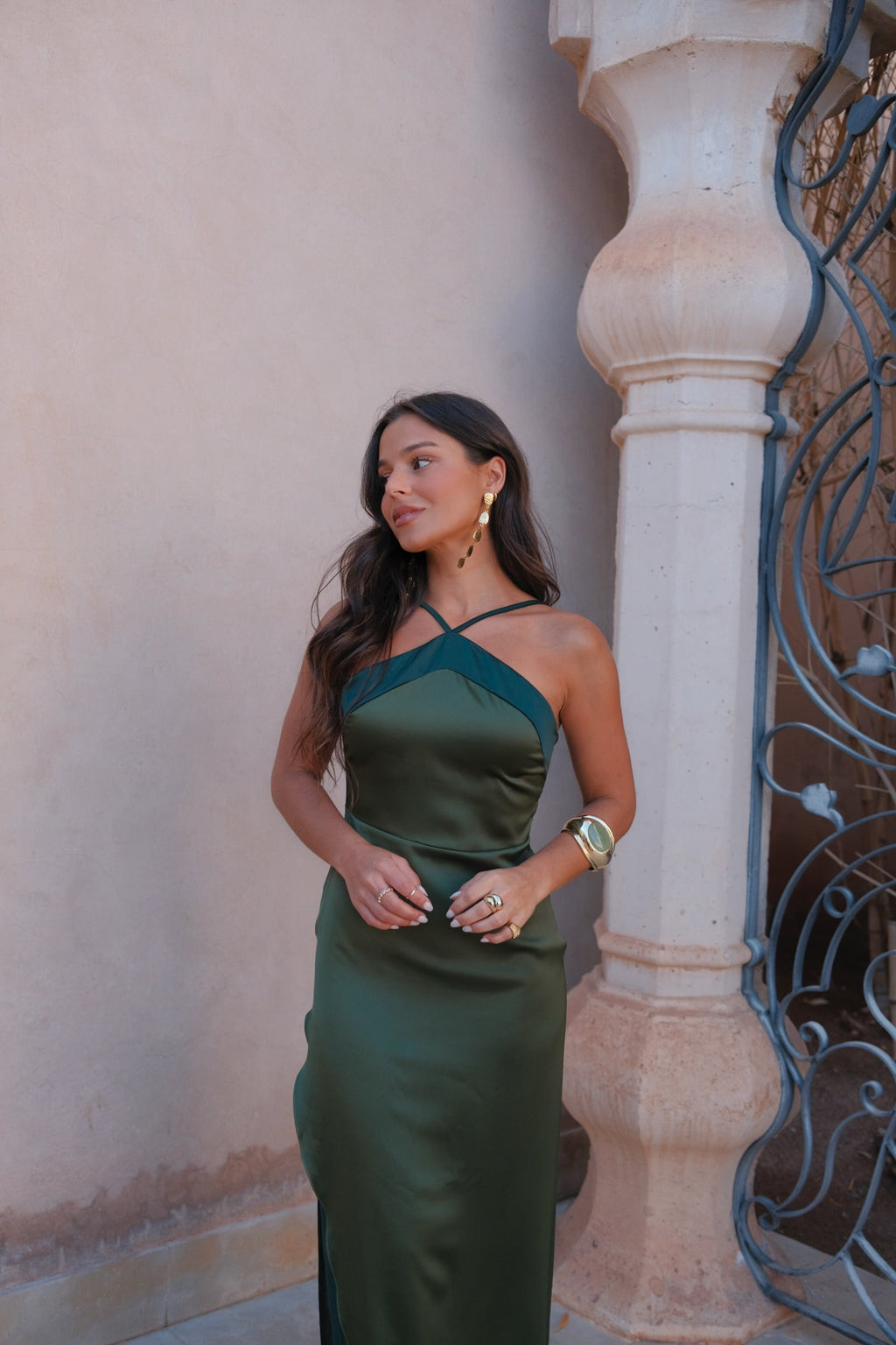 Damen Abendkleid grün – Eleganter Schnitt, weiches Material