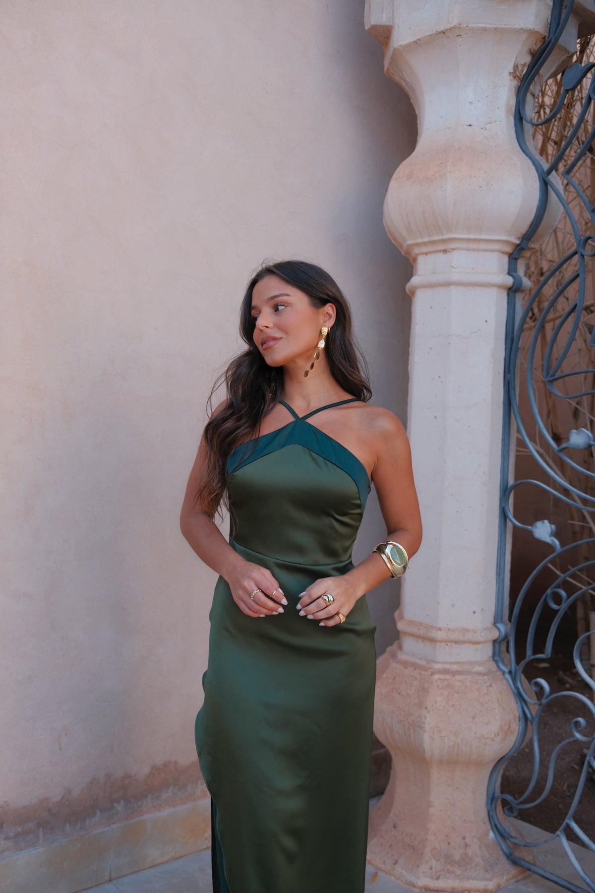 Damen Abendkleid grün – Eleganter Schnitt, weiches Material