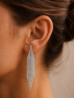Damen Ohrringe Clara – Dreiecke glänzend, Kaskaden-Design