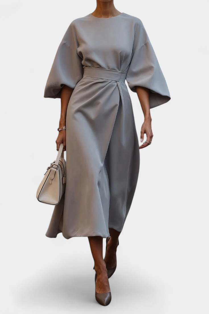 Damen Kleid Lena – Laternenärmel, tailliert