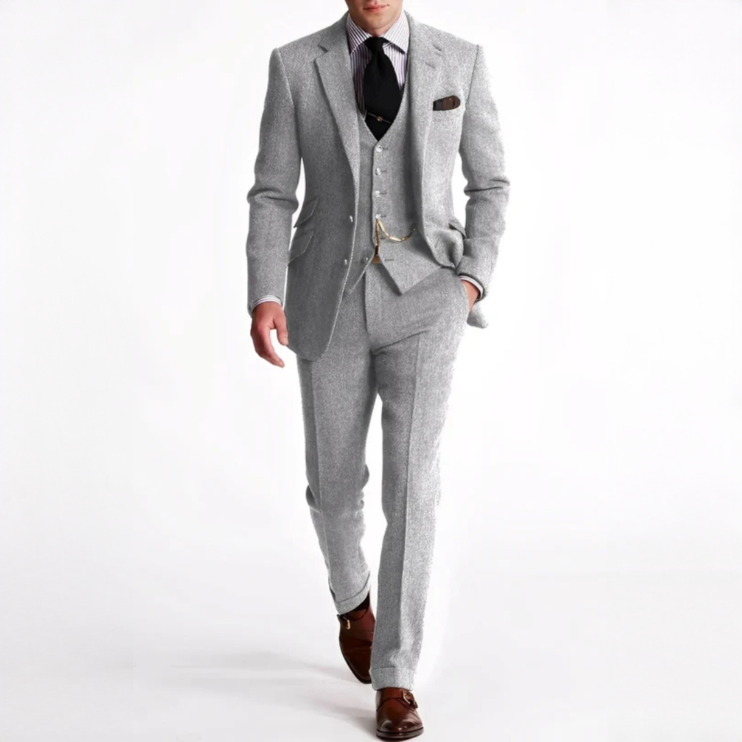 Herrenanzug Felix – Tweed Dreiteiler klassisch elegant