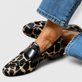 Damen Mokassins Sophia – Leopardenmuster, Handarbeit