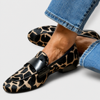 Damen Mokassins Sophia – Leopardenmuster, Handarbeit