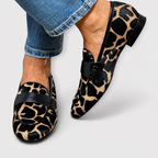 Damen Mokassins Sophia – Leopardenmuster, Handarbeit