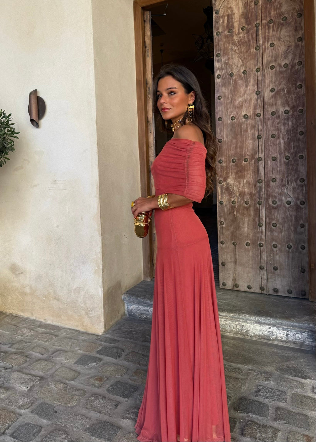 Damen Tüllkleid Rosa – Elastischer Schnitt, fließend