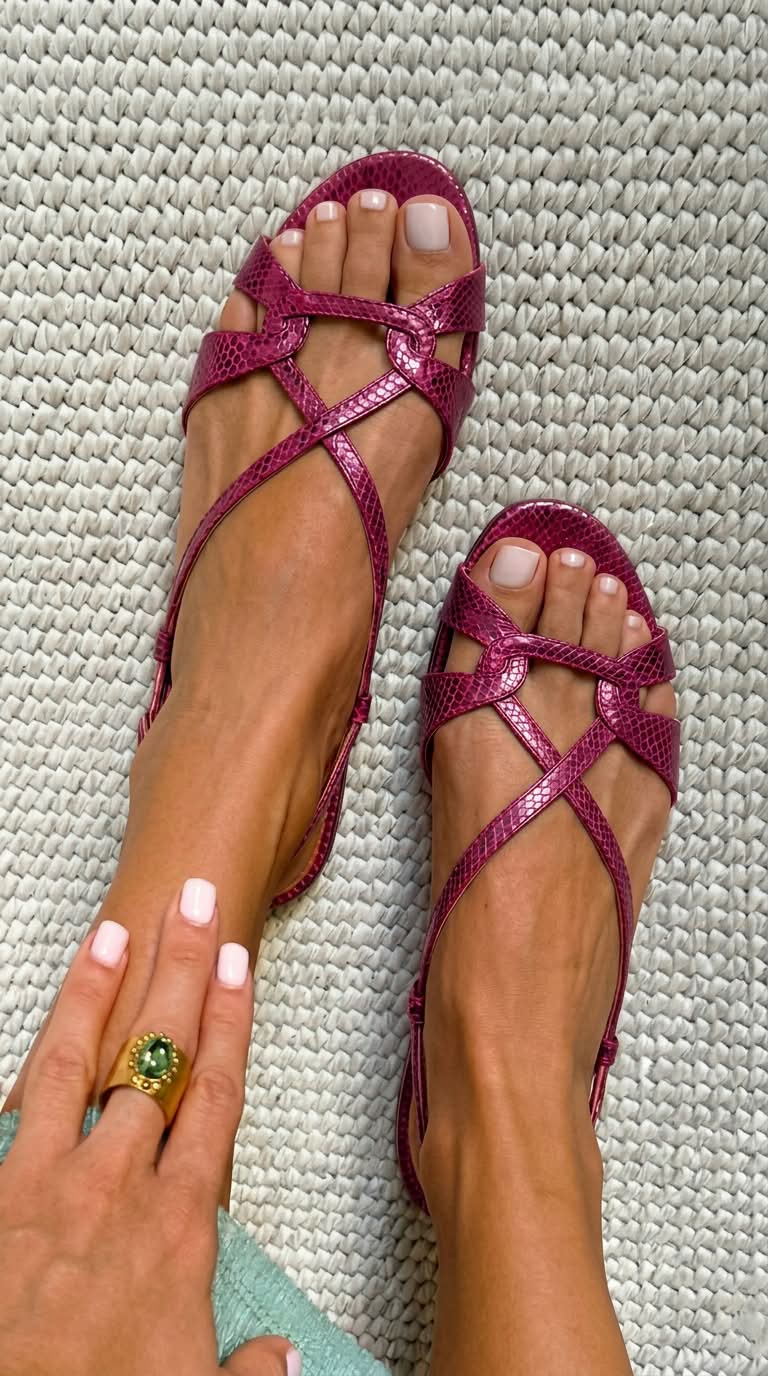 Damen Sandaletten Emma – Schlangenmuster, Slingback, offen