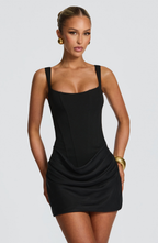 Damen Minikleid Emma – Tailliert, drapiert, elegant