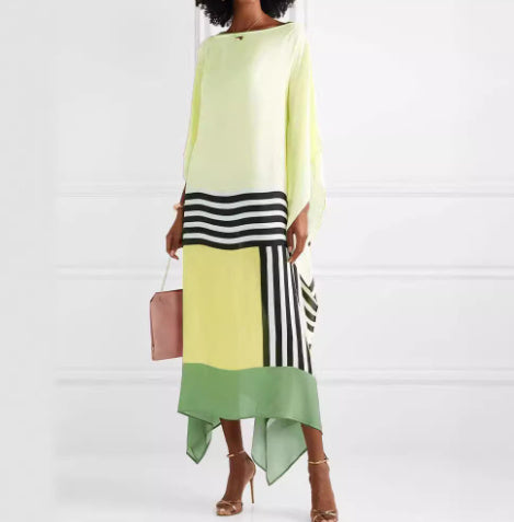 Damen Kleid Anna – Geometrisches Design, weite Ärmel