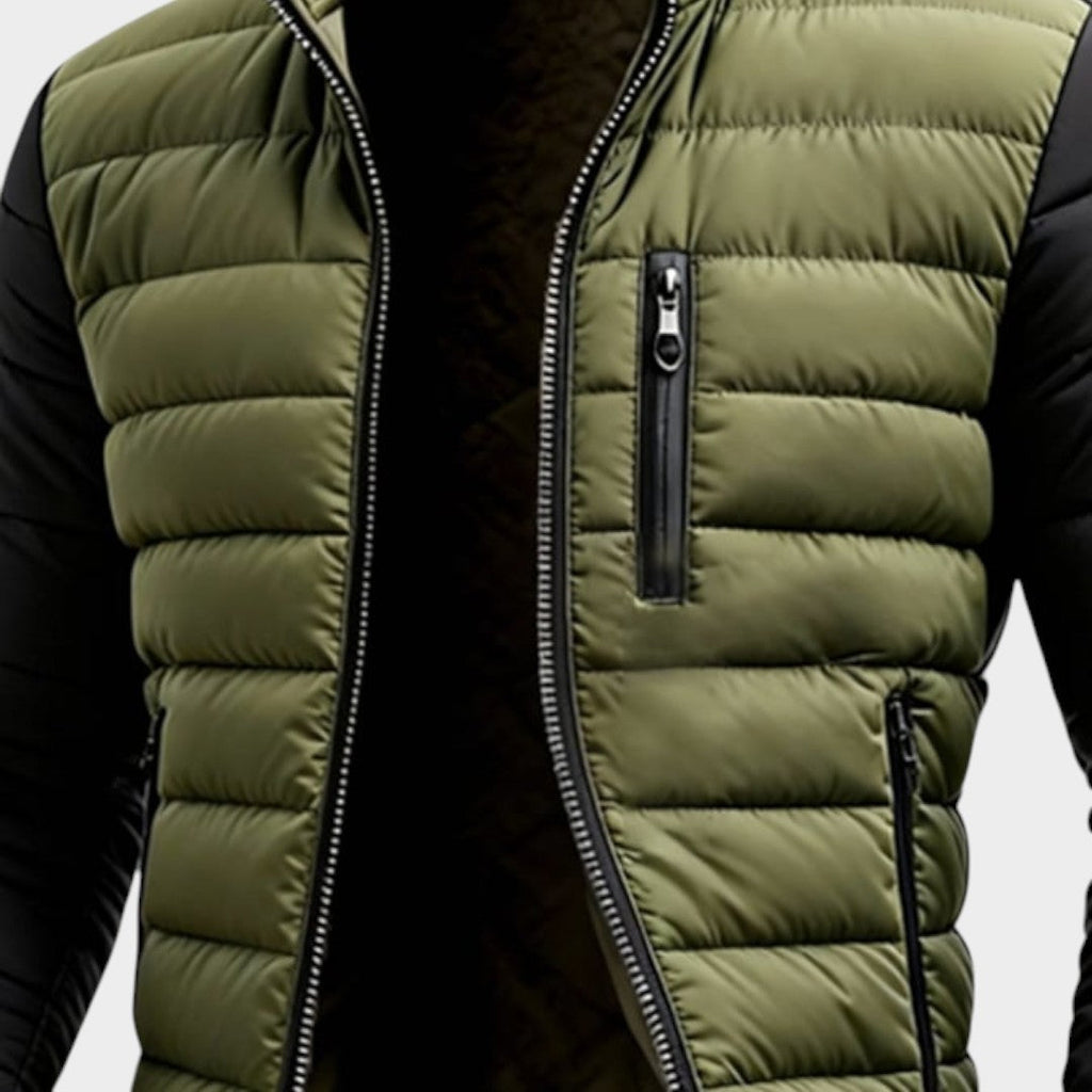 Herren Steppjacke Paul – Moderner Look, Kontrastärmel, winddicht