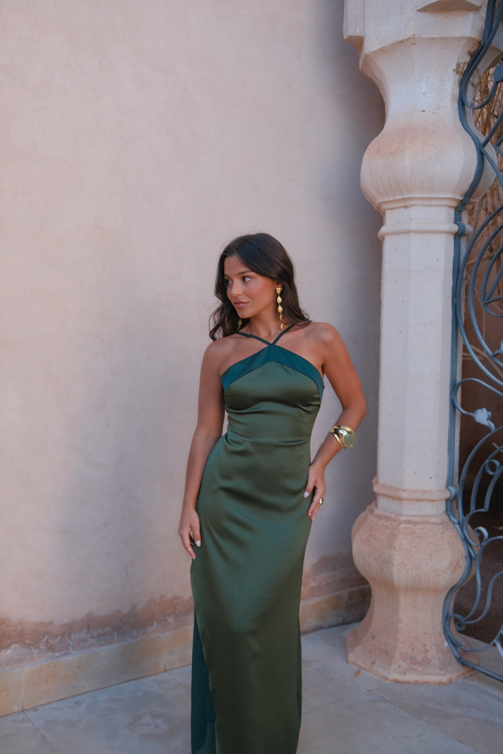 Damen Abendkleid grün – Eleganter Schnitt, weiches Material