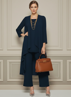 Damen 3er Set Gina – Cardigan, Shirt & Hose, vielseitig
