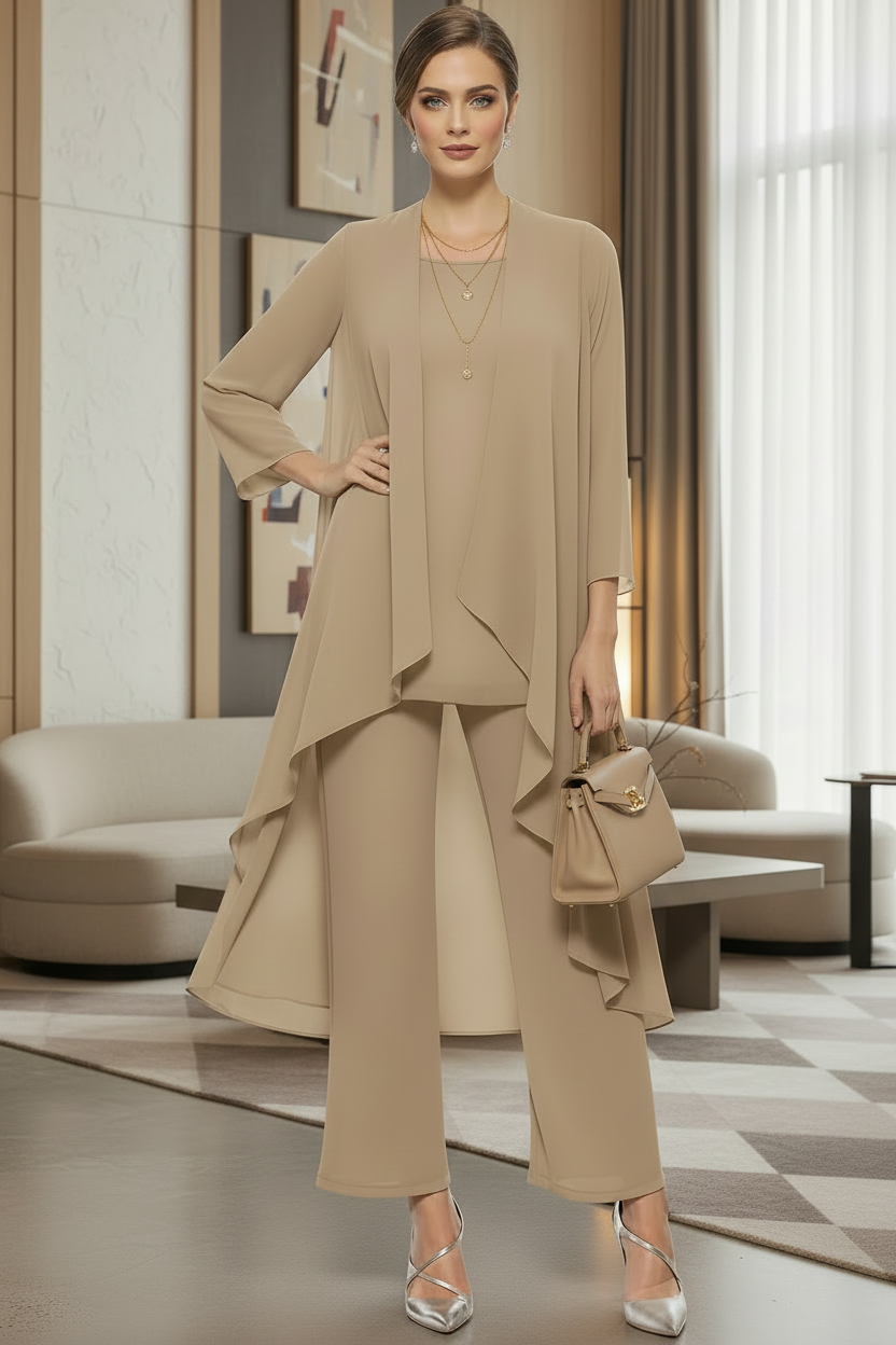 Damen 3er Set Gina – Cardigan, Shirt & Hose, vielseitig