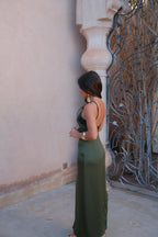 Damen Abendkleid grün – Eleganter Schnitt, weiches Material