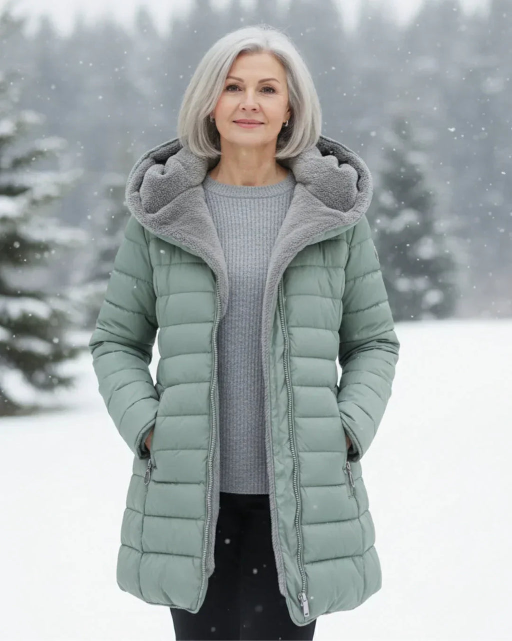 Damen Wintermantel Greta – Gesteppt, wasserabweisend, lang