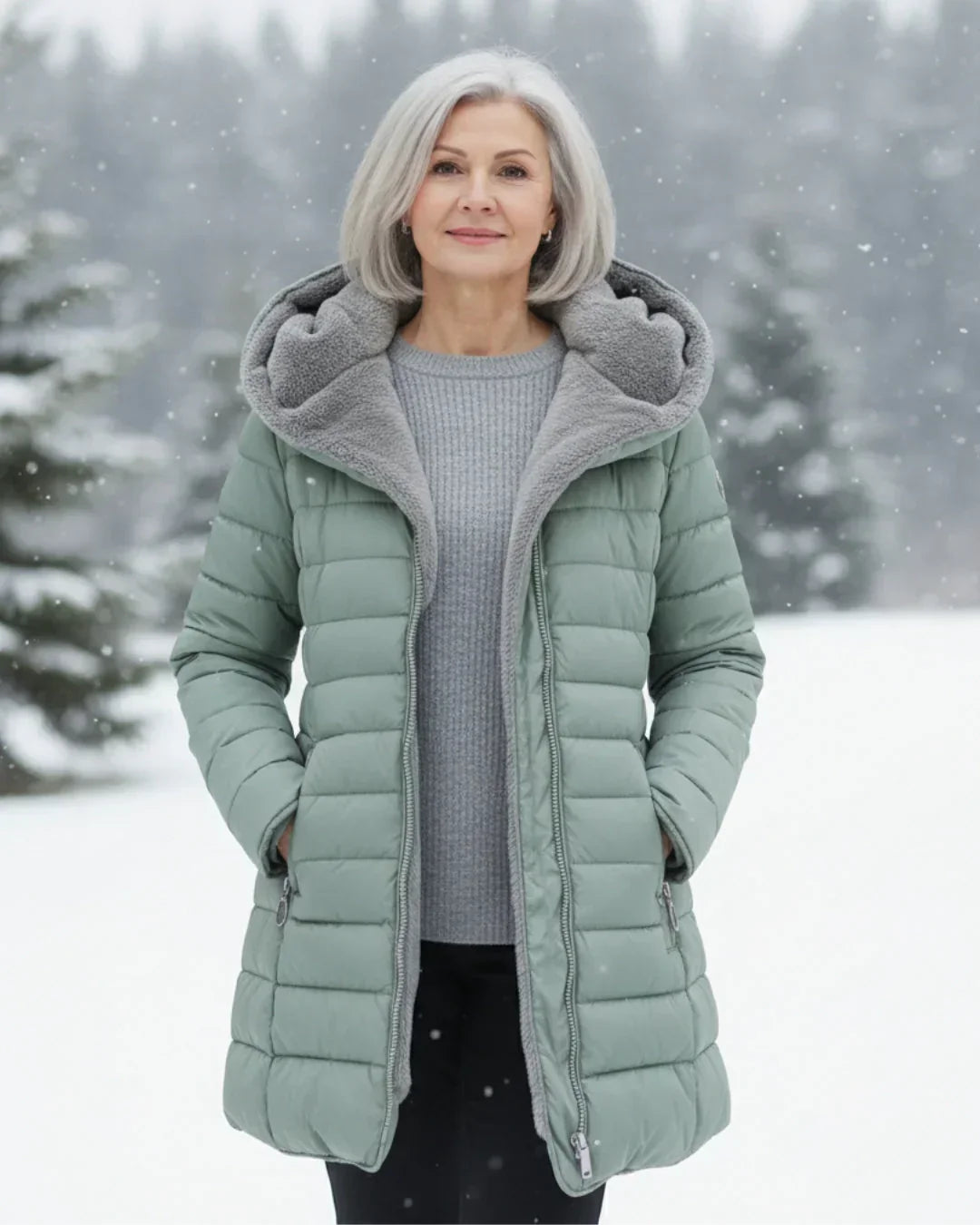 Damen Wintermantel Greta – Gesteppt, wasserabweisend, lang