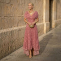 Damen Abendkleid Lina – Zartes Rosé, fließende Eleganz