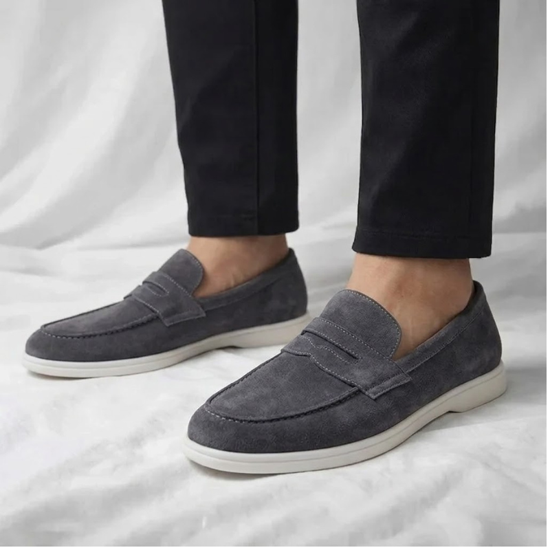 Herren Loafer Felix – Wildleder, Penny-Detail, Komfortabel