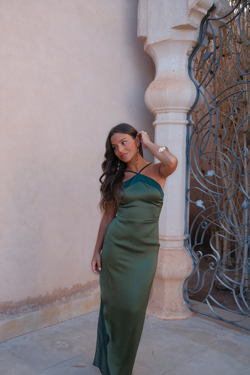 Damen Abendkleid grün – Eleganter Schnitt, weiches Material