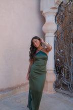 Damen Abendkleid grün – Eleganter Schnitt, weiches Material