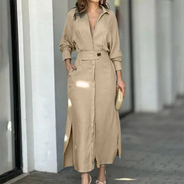 Damen Hemdblusenkleid Lina – Elegant zeitlos