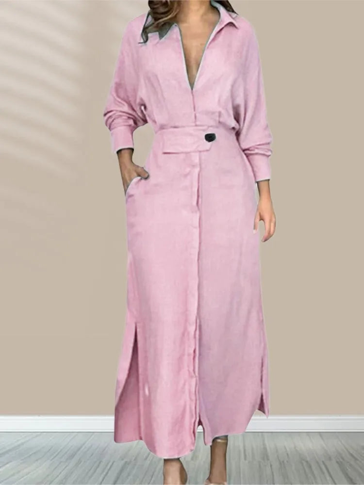 Damen Hemdblusenkleid Lina – Elegant zeitlos