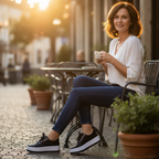 Damen Plateau-Sneaker Lena – Schnürung mit Metallösen, hohe Sohle